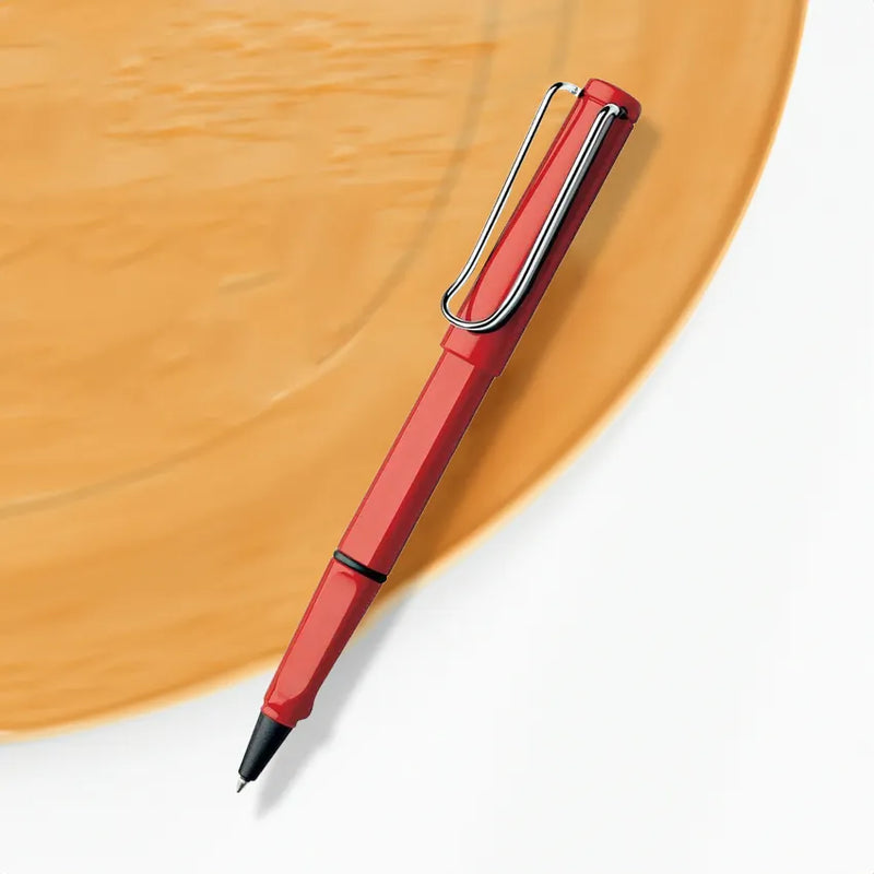 Lamy Safari 316 Rollerball Pen Red With Chrome Plated Clip