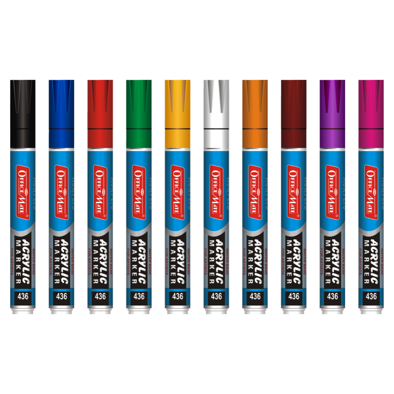 Soni Officemate Acrylic Marker - Pack of 10