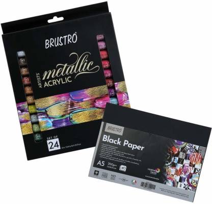 HIMI Metallic Gouache Paint Set, 18 Colors x 30ml Unique Jelly Cup Design  with 3 Paint Brushes and a Palette in Carrying Case, Perfect for Artists