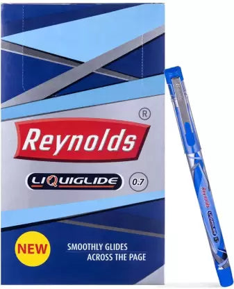 Reynolds Liquiglide Ball Pen (Pack of 10, Ink Color - Blue)