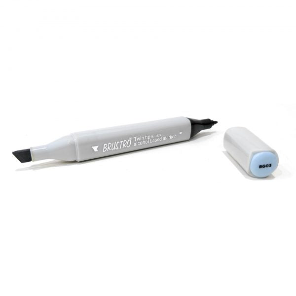 Brustro Twin Tip Alcohol Based Marker Blue Grey 3