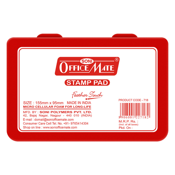 Soni Officemate Large Stamp Pad RED - Pack of 1