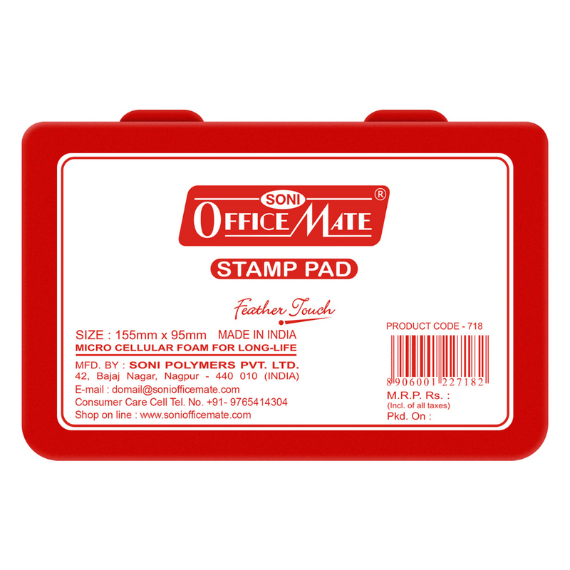 Soni Officemate Large Stamp Pad RED - Pack of 1