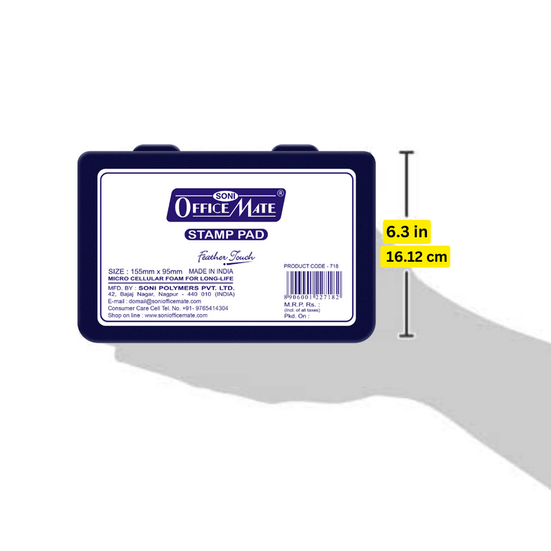 Soni Officemate Large Stamp Pad for Office - Pack of 5 (Violet)