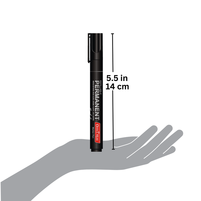 Soni Officemate Permanent Marker - Pack of 10 (Black)