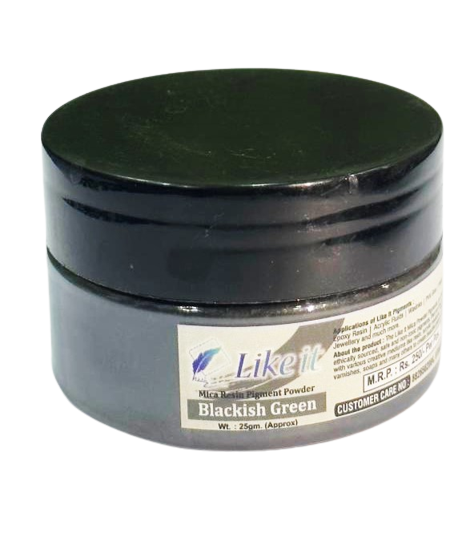 Like it Non-Toxic Mica Pigment Powders for Epoxy Resin 25 Grams Colour Blackish Green