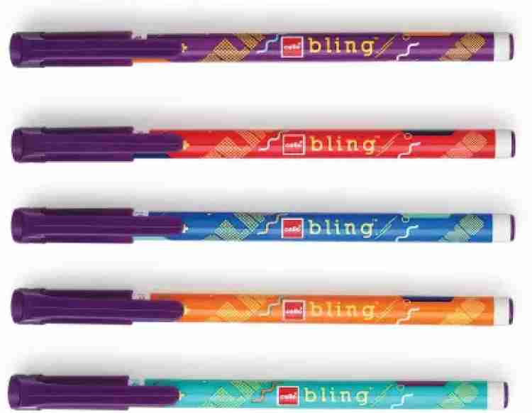 Cello Bling Ball Pen (Pack of 25, Ink Color - Blue)