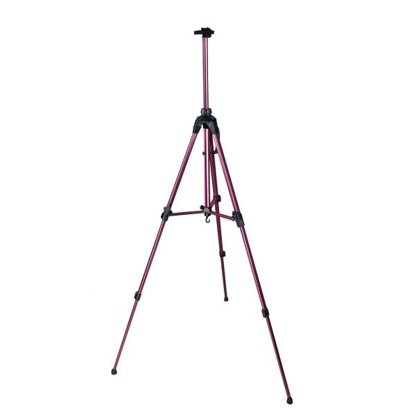 Brustro Artists’ Pro Art Tripod Metal Folding Easel (Metallic Red Color)