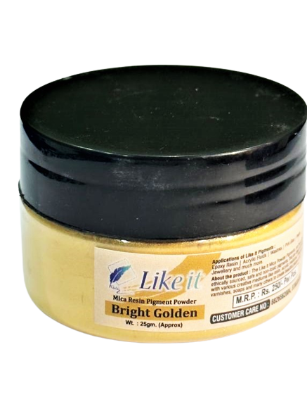 like it Non-Toxic Mica Pigment Powders for Epoxy Resin 25 Grams Colour Bright Golden