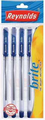 Reynolds Brite Blue by THE MARK Ball Pen (Pack of 50, Ink Color - Blue)