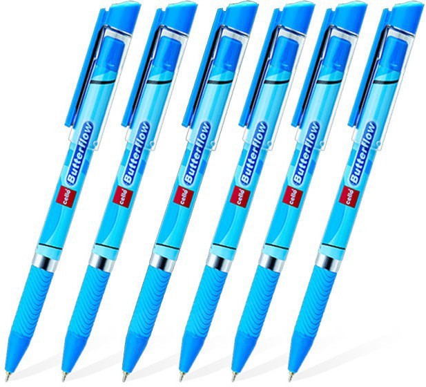 Cello Cello Butterflow Blue Ball Pen (Pack of 60, Ink Color - Blue)