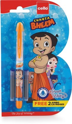 Cello Chhota Bheem Fountain Pen (Ink Color - Blue)