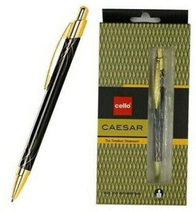 Cello Caesar Ball Pen (Pack of 5, Ink Color - Blue)