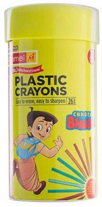 Camlin Camel Plastic Crayon Jar - 26 Shades (Multicolor)