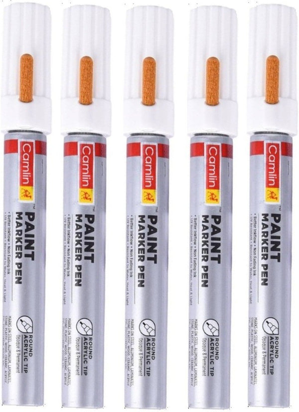 Camlin Paint Marker (White, Pack of 10)