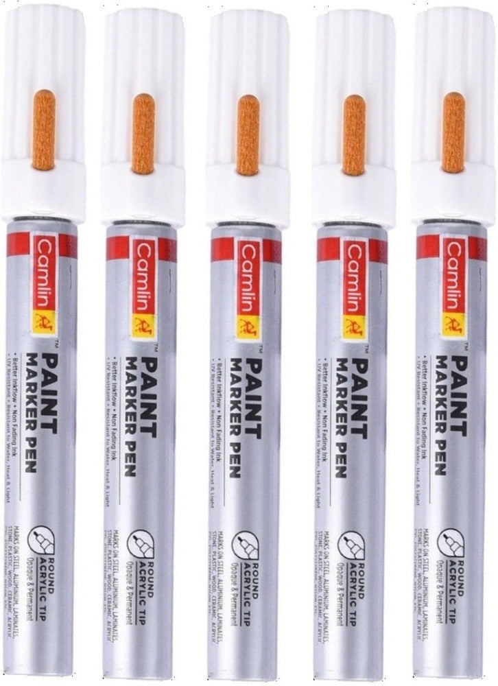 Camlin Paint Marker (White, Pack of 10)