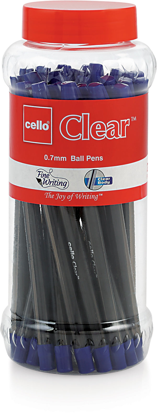 Cello Clear Ball Pen (Pack of 25, Ink Color - Blue)