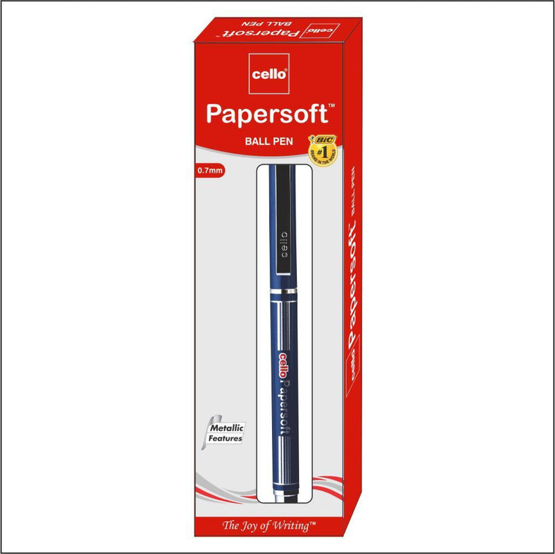 Cello Papersoft Ball Pen (Pack of 50, Ink Color - Blue)