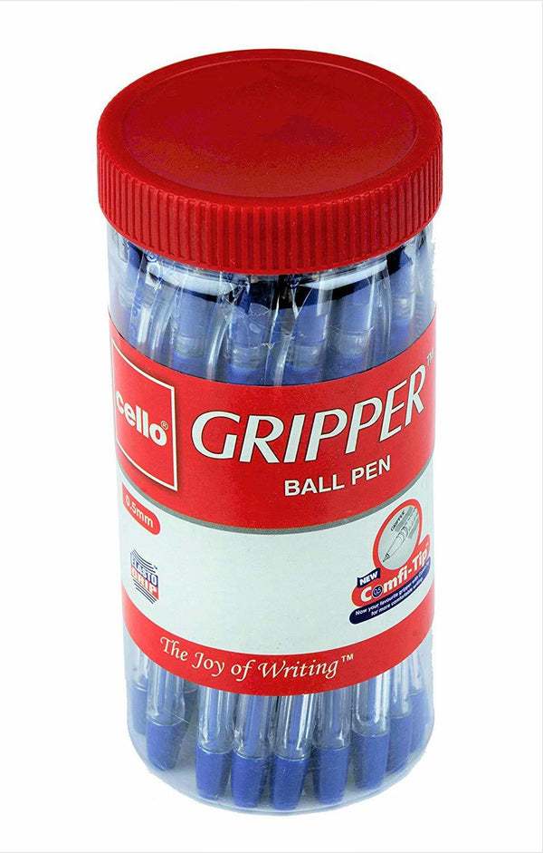 Cello Gripper Ball Pen (Pack of 25, Ink Color - Blue)