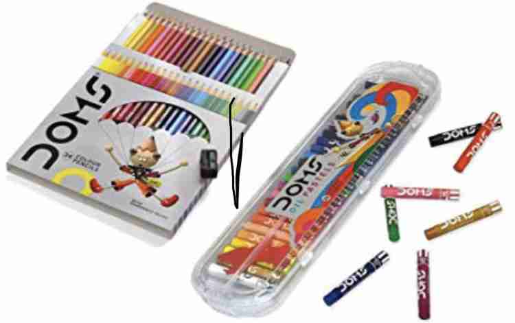 DOMS Creativ Combo 24 pencil colour- 25 Oil Pastel