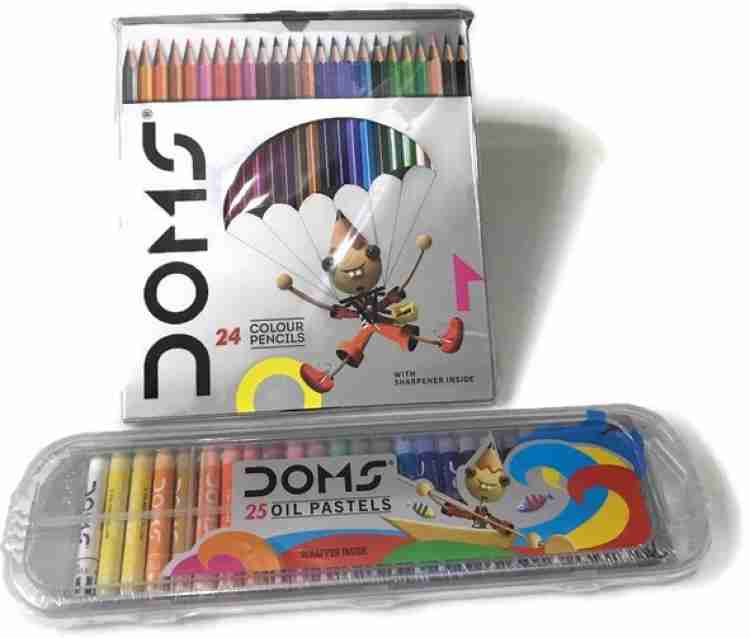 DOMS Creativ Combo 24 pencil colour- 25 Oil Pastel