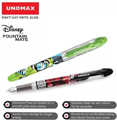 UNOMAX Disney Fountain Mate Ink Cartridge (Pack of 6, Ink Color - Blue)