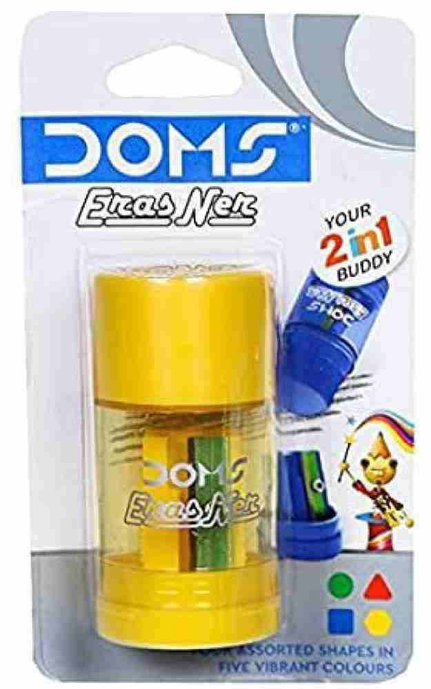 DOMS 2 Eraser and Sharpener (Multicolor)