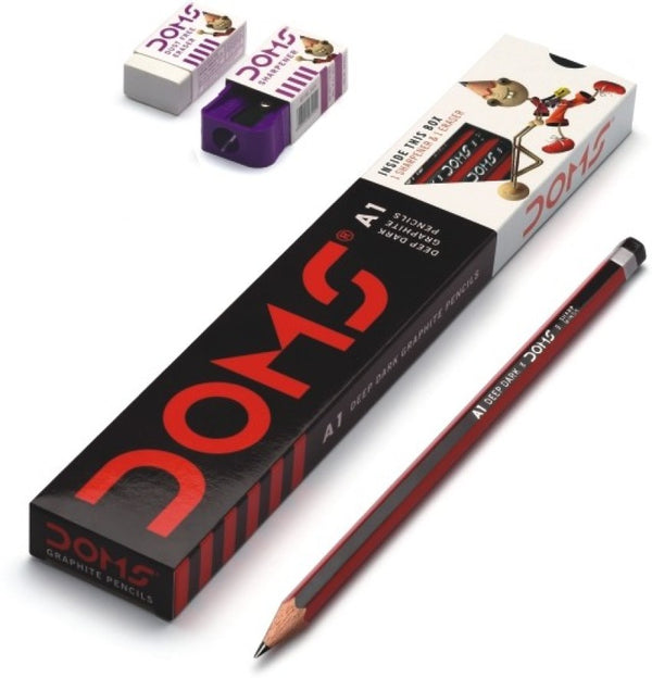 DOMS A1 Pencil (Set of 10, Black)