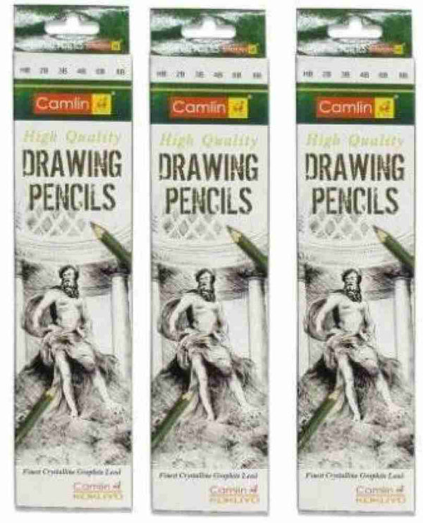 Camlin Graphite HB,2B,3B,4B,6B,8B Pencil (Pack of 3)