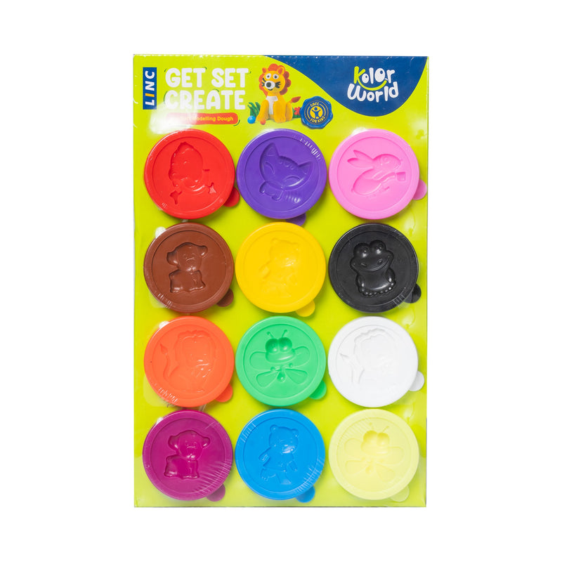 LINC KOLOR WORLD DOUGH  25 GM 12 T | NON-TOXIC, VIBRANT COLORS