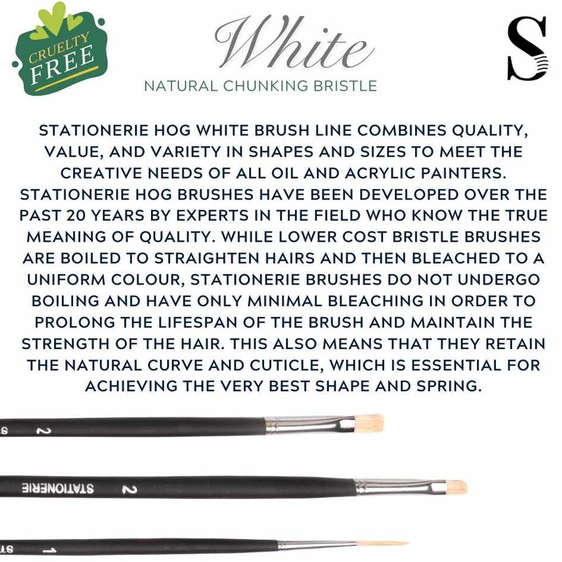 Stationerie Hake Brush 3” Chunking Hog White