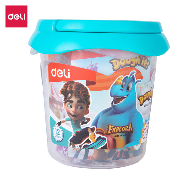 Deli ED75346 Modeling Dough For Kids, 12 Colors