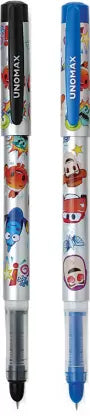 UNOMAX Emoji Fountain Pen (Pack of 2, Ink Color - Blue)