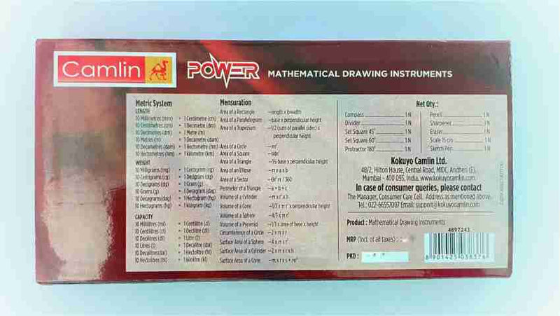 Camlin Exam Mathematical Geometry Box POWER (Pack of 1)