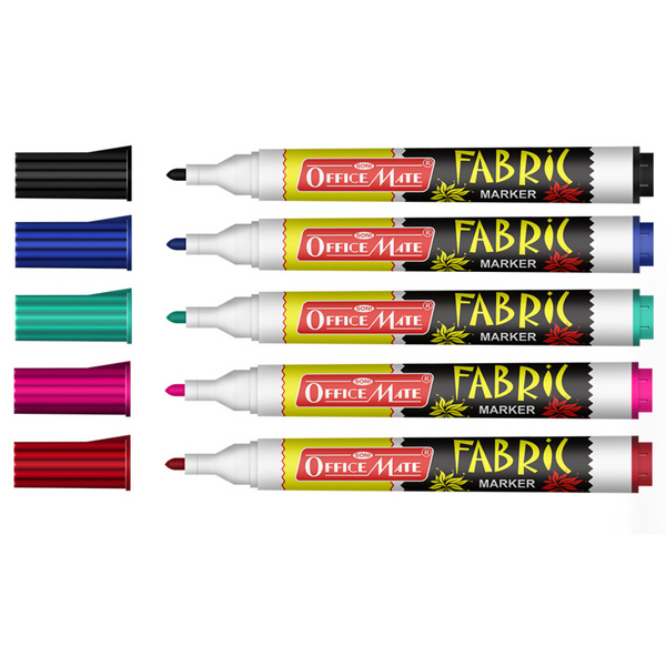 Soni Officemate Fabric Markers in PP Box (Pack of 5)