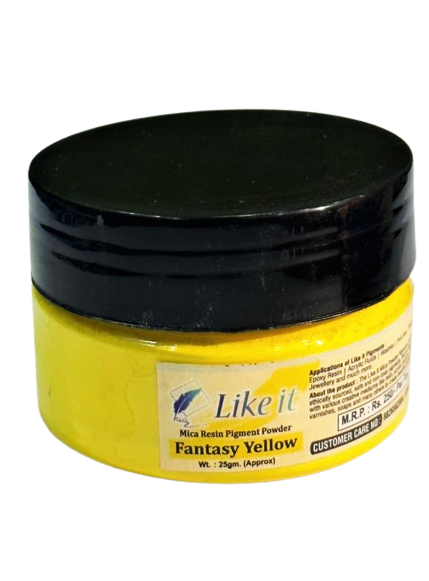 like it Non-Toxic Mica Pigment Powders for Epoxy Resin 25 Grams Colour Fantasy Yellow