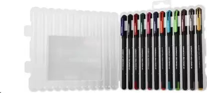 UNOMAX Geltron Fashion Gel Pen (Pack of 12, Ink Color - Multicolor)