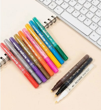 Like it Acrylic Paint Marker Pens 24 Colors Premium Waterproof Acrylic Marker