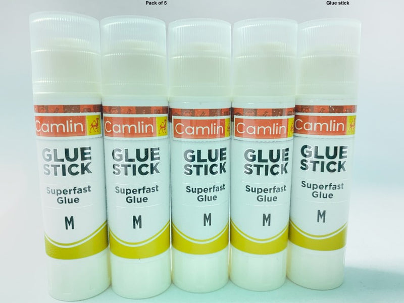 Camlin Glue Stick (Set of 5, Multicolor)