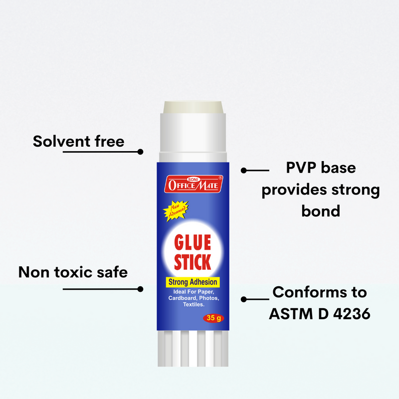 Soni Officemate  GLUE STICK – 35 G IN PACK OF 12 PCS