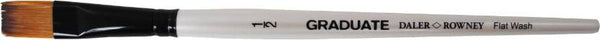 Daler-Rowney Graduate Short Handle Flat Wash Paint Brush (1/2 Inches) Pack of 1