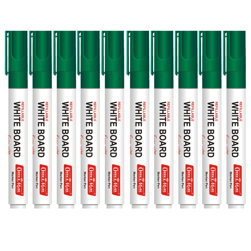 Soni Officemate Whiteboard Marker Green - Pack of 10