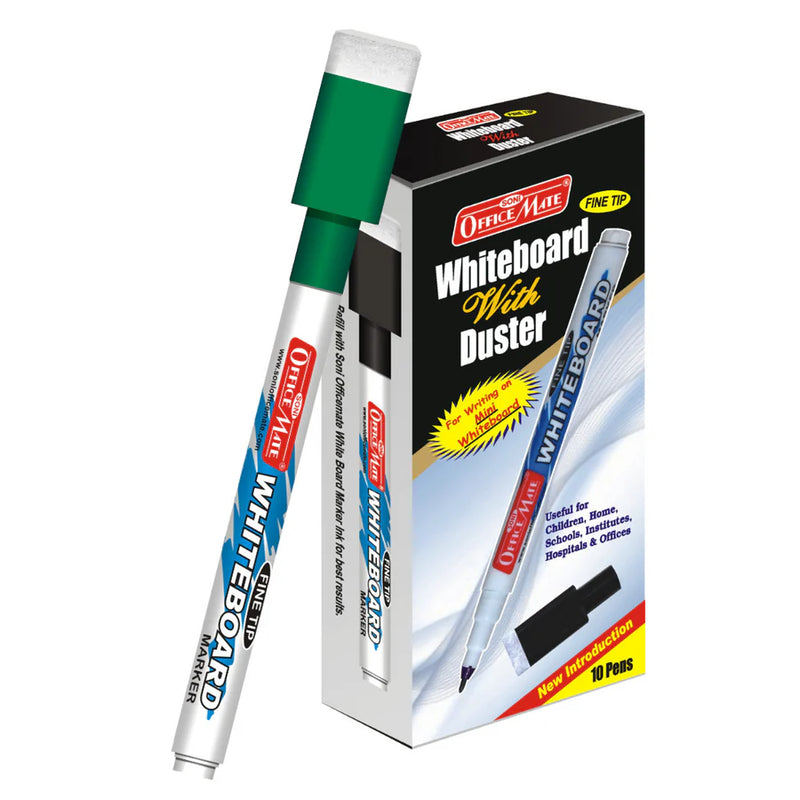 Soni Officemate Fine Tip Whiteboard Marker with Duster Cap