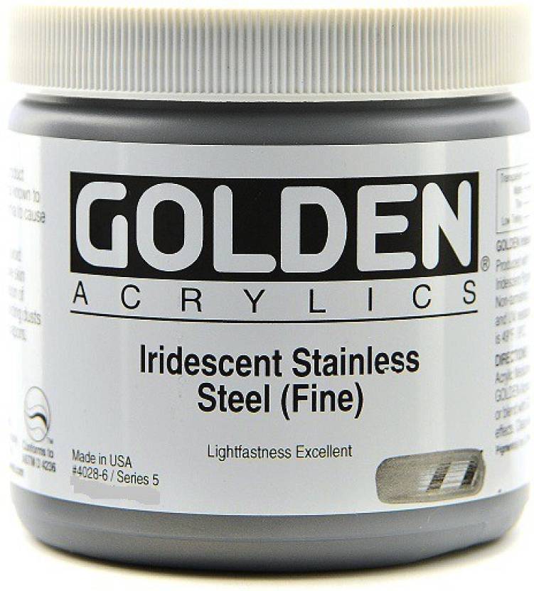 Golden Heavy Body Acrylic Paints 236ML Irisdescent Stainless Steel (Fine)