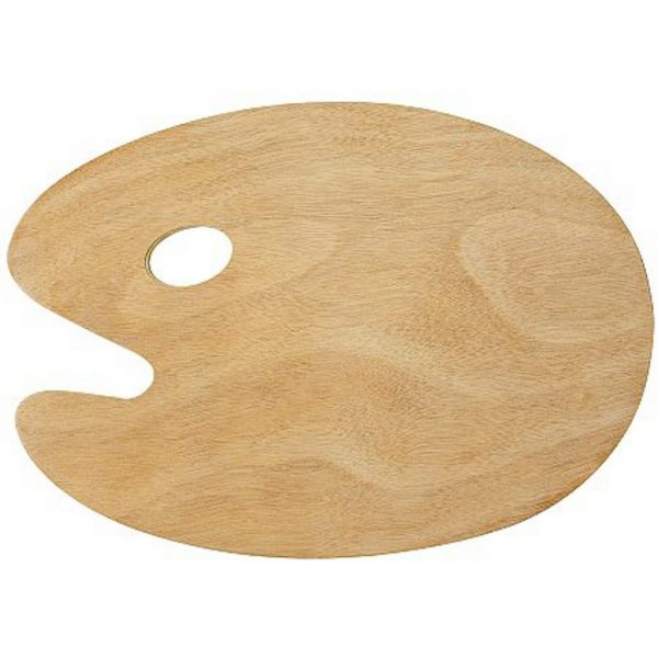 Brustro Kidney Shaped Plain Wooden Palette 40X30CM