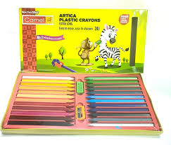 Camlin Crayons Artica 24 Shades Extra Long for drawing (Multicolor)