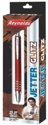 Reynolds Jetter Glitz Ball Pen (Pack of 3, Ink Color - Blue)