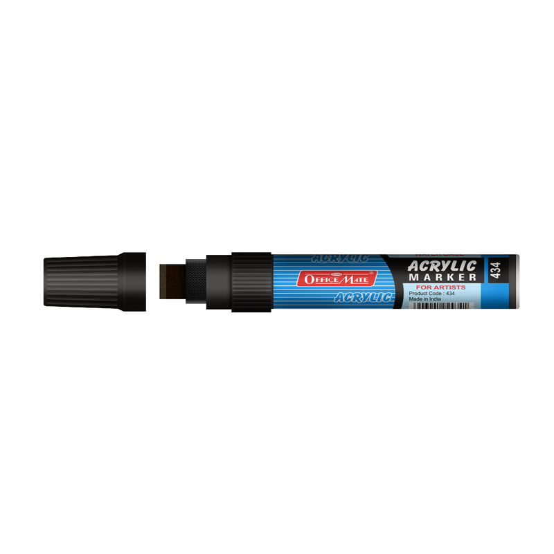 Soni Officemate Jumbo Acrylic Markers black- (Pack of 1)