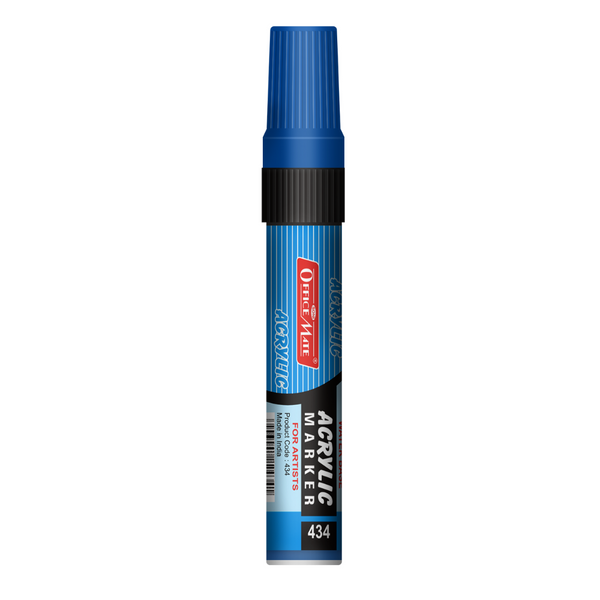 Soni Officemate Jumbo Acrylic Markers blue- (Pack of 1)