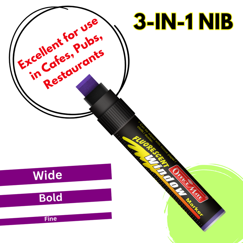 Soni Officemate Jumbo WINDOW Markers violet - (Pack of 1)